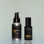 A bottle of Bold Fortune Beard Oil and Bold Fortune Eau de Parfum against a grey background.